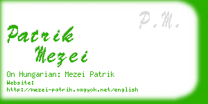 patrik mezei business card